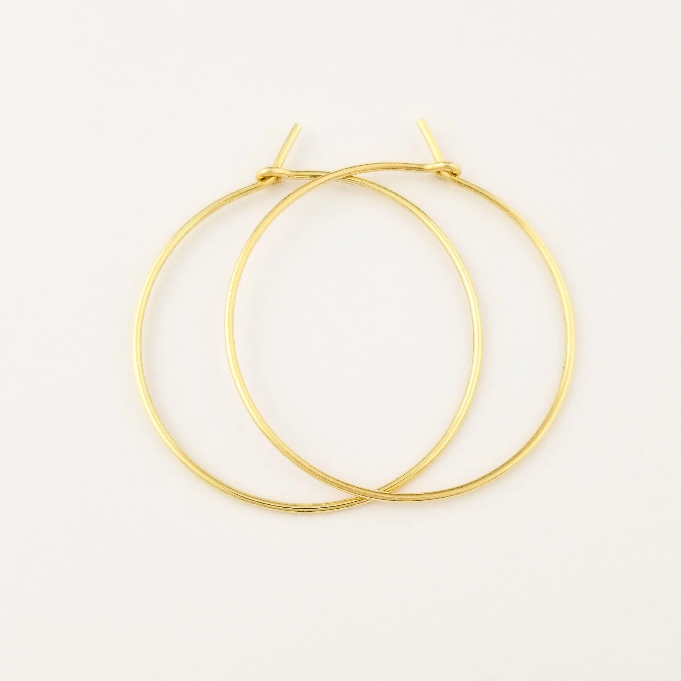 Thick Classic Solid Gold Hoop Earrings