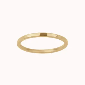 Thick Hammered Stacking Ring