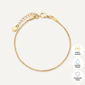 Vibes | Twisted Sleek Clasp Bracelet | 18K Gold-Plated