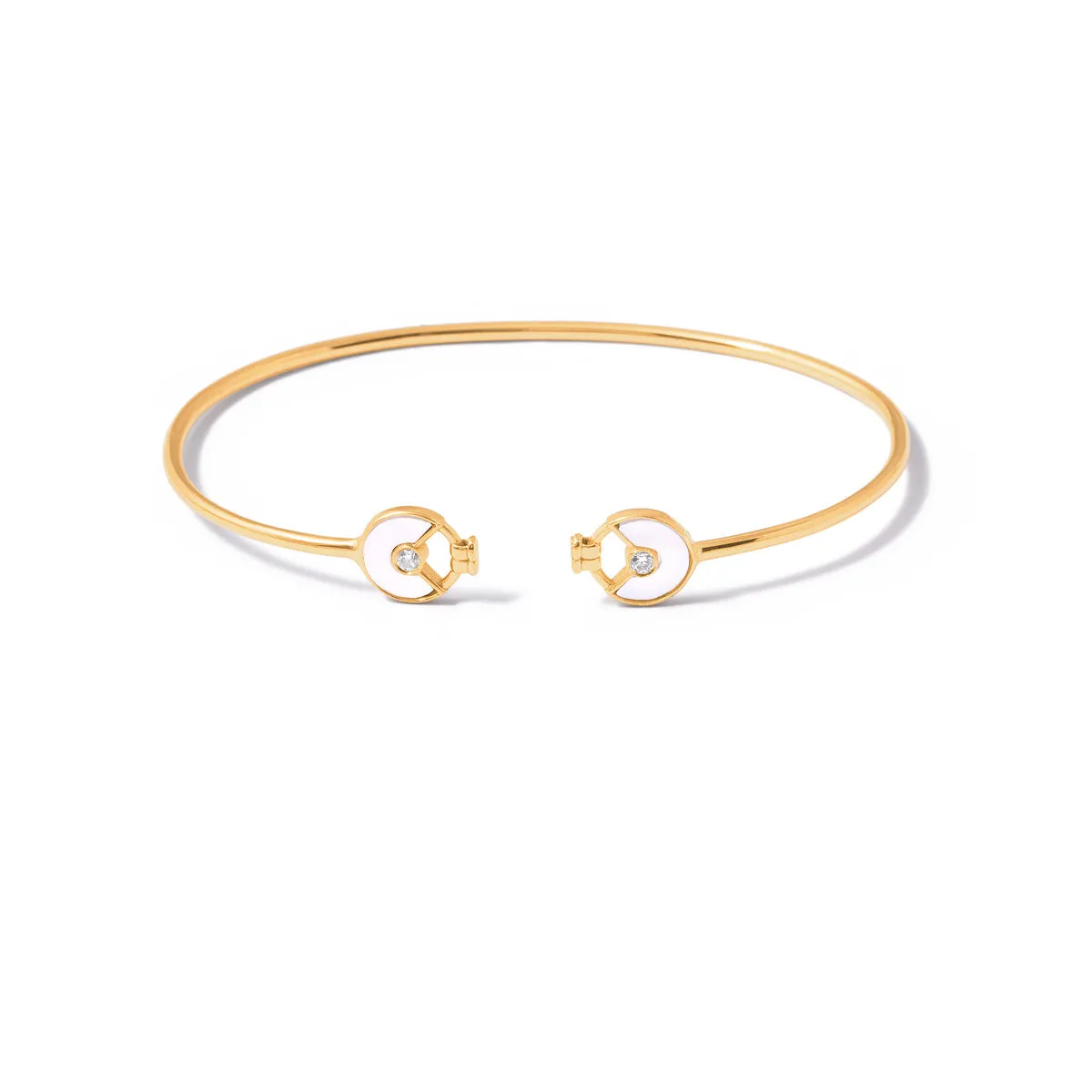 White Luna Circle Bangle