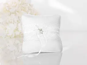 White Roses Ring Bearer Pillow