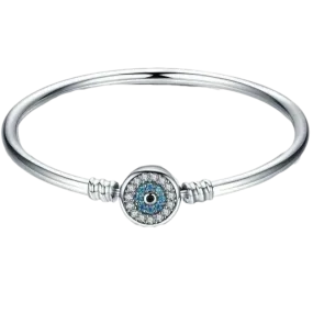 Women's Sterling Silver Evil Eye Bracelet