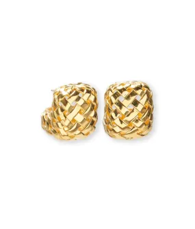 Woven Hoops -  Gold