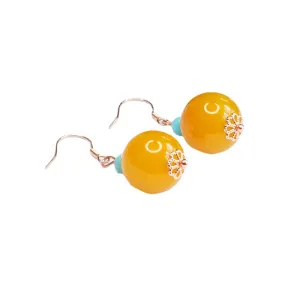 Yellow Chalcedony Sterling Silver Earrings with Hooks