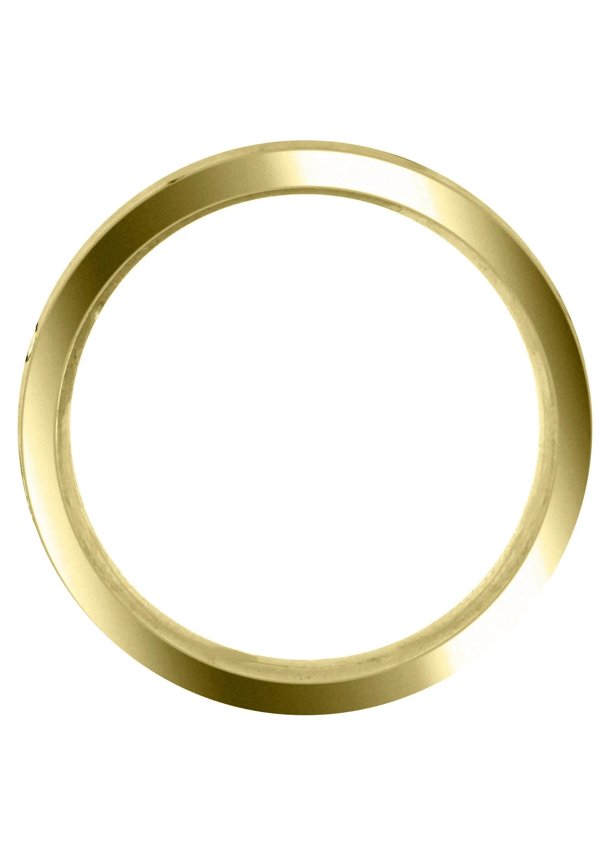 Yellow Gold Carved Simple Mens Wedding Band | Satin Finish (Nathan)