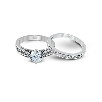 ZR204 Wedding Set in 14k Gold with Diamonds